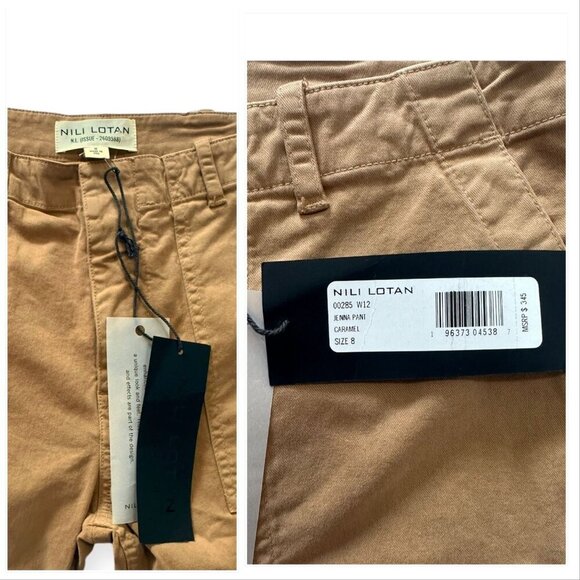 Nili Lotan Jenna Pants in Caramel, tan,  Size 8,  New with tag - Picture 4 of 13